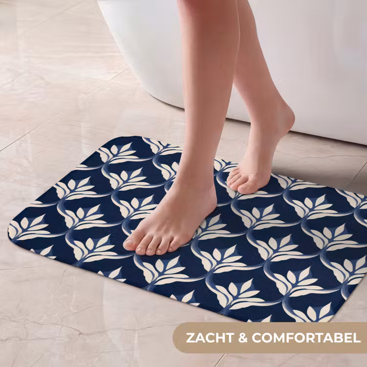 Modern - Ontwerp - Blauw Badmat klein 997 -USP_ZachtNL