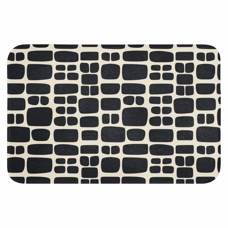 Modern - Organisch - Zwart Badmat klein 997 -3d