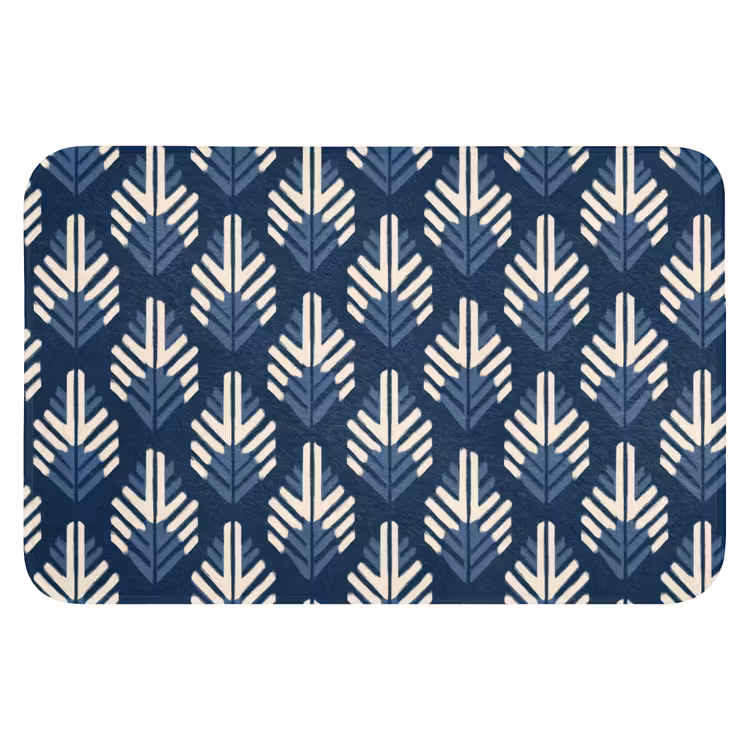 Modern - Patroon - Blauw Badmat klein 997 -3d