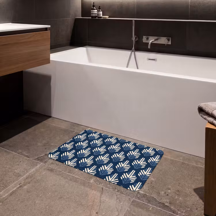 Modern - Patroon - Blauw Badmat klein 997 -sfeer3