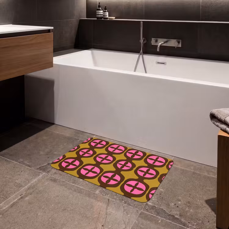 Modern - Patroon - Roze Badmat klein 997 -sfeer3