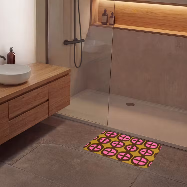 Modern - Patroon - Roze Badmat klein 997 -sfeer2