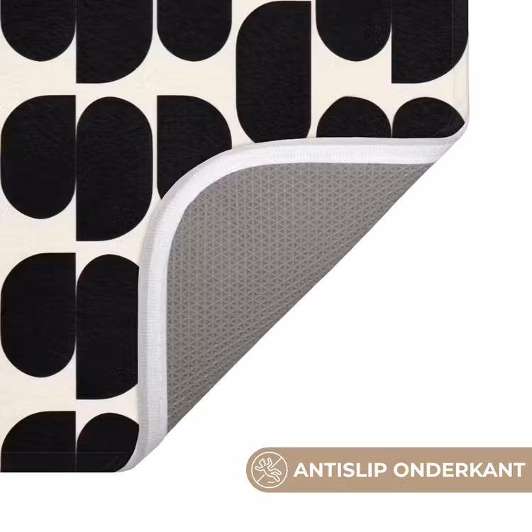 Modern - Patroon - Zwart Badmat klein 997 -USP_AntislipNL
