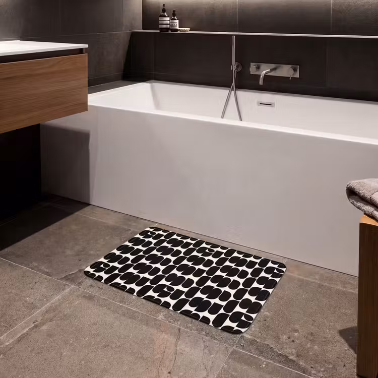 Modern - Patroon - Zwart Badmat klein 997 -sfeer3