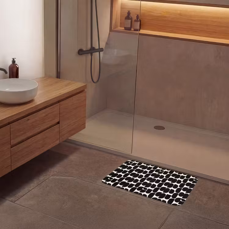 Modern - Patroon - Zwart Badmat klein 997 -sfeer2