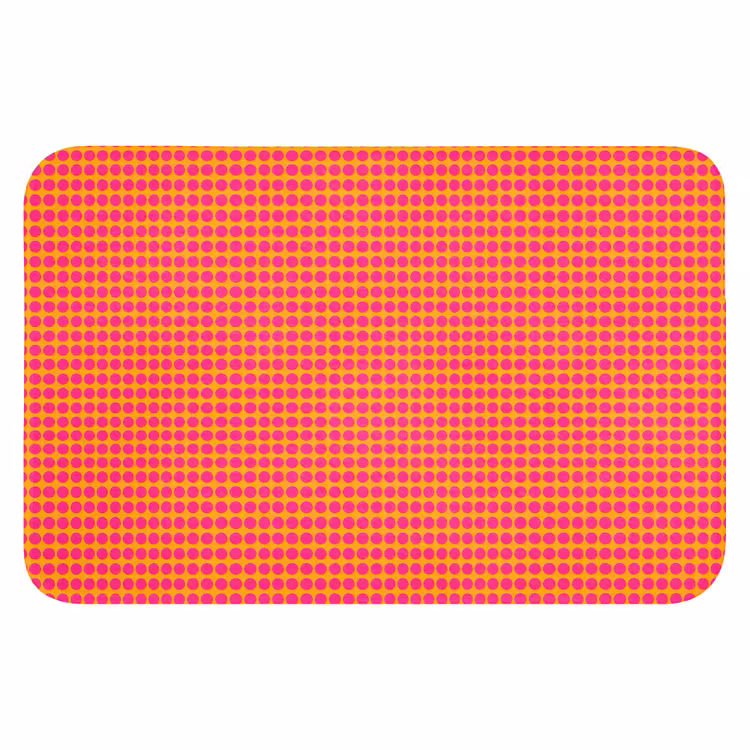 Modern - Stippen - Oranje Badmat klein 997 -3d