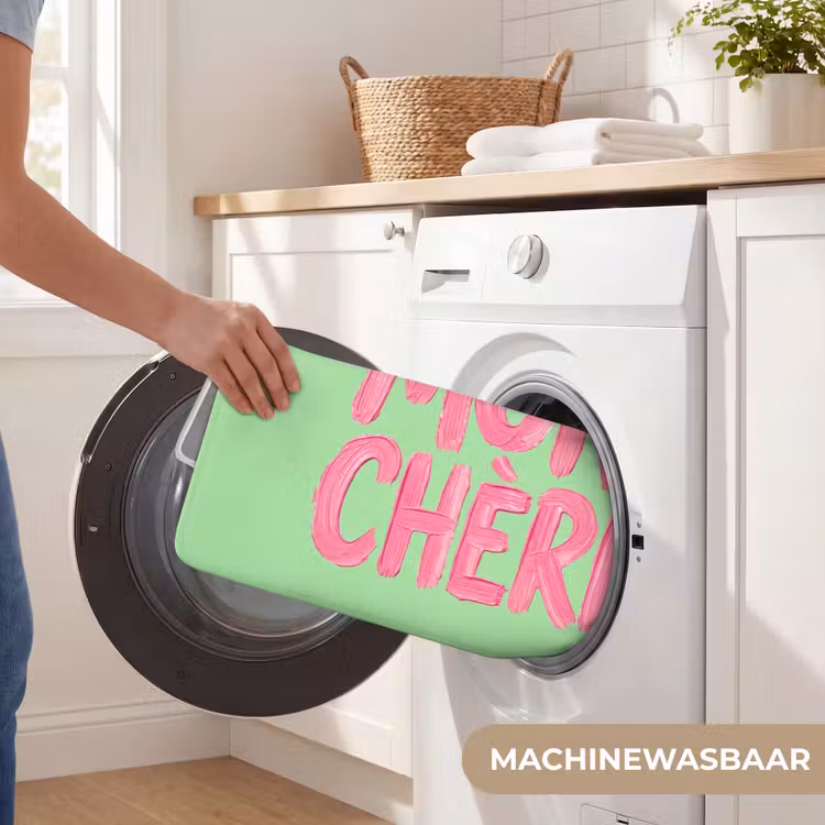 Mon cheri - Groen - Roze Badmat klein -USP_WasbaarNL