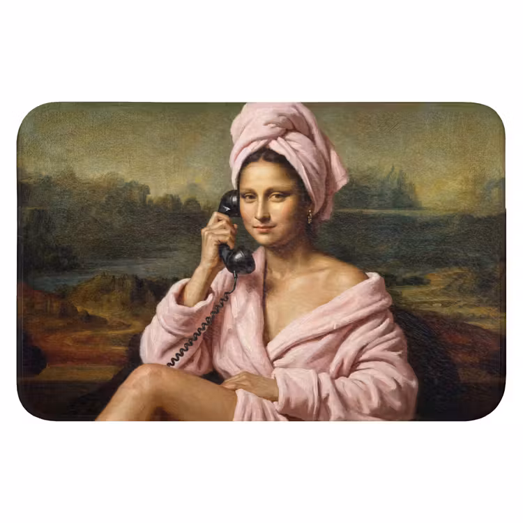 Mona - Klassiek - Roze Badmat klein -3d