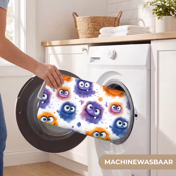 Monstertjes - Aquarel - Kleurrijk Badmat klein 997 -USP_WasbaarNL