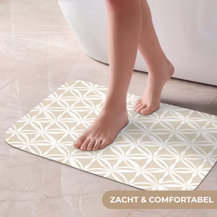 Motief - Modern - Beige Badmat klein 997 -USP_ZachtNL
