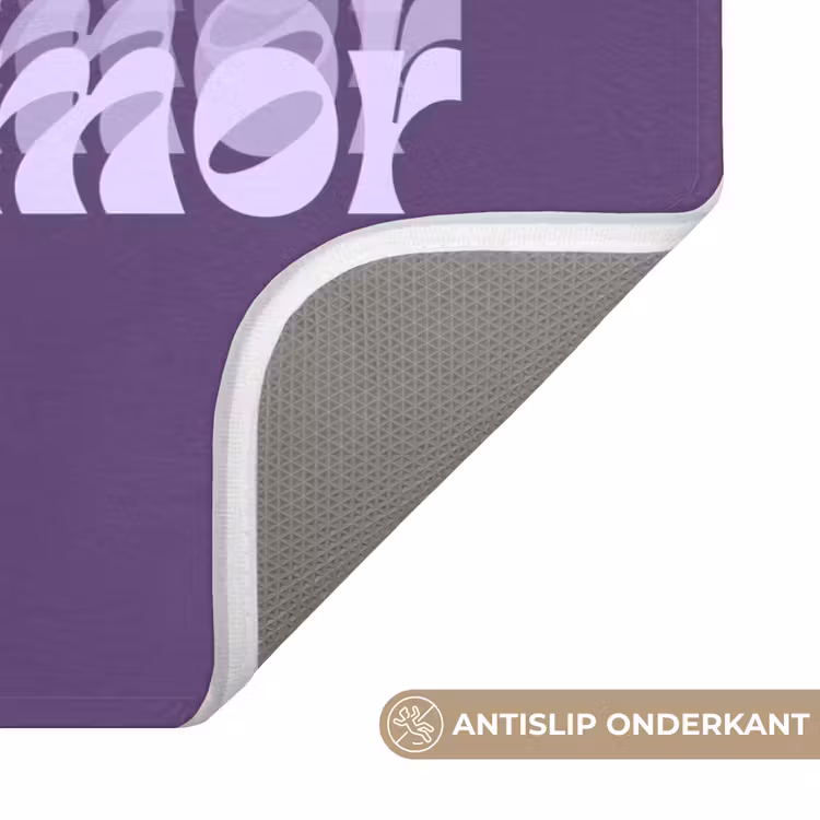 Mucho amor - Paars - Grafisch Badmat klein -USP_AntislipNL