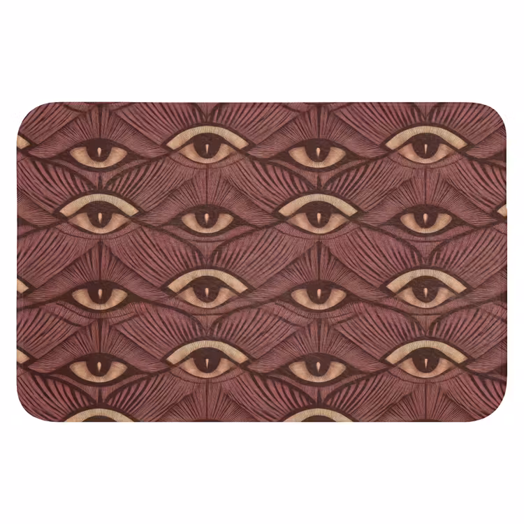 Mystiek - Ogen - Bruin Badmat klein 997 -3d