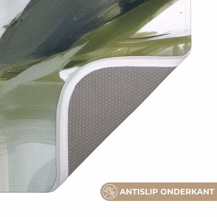 Natuur - Abstract - Groen - Penseelstreken Badmat klein -USP_AntislipNL