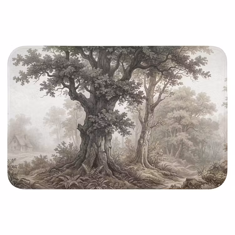 Natuur - Bos - Eik Badmat klein -3d