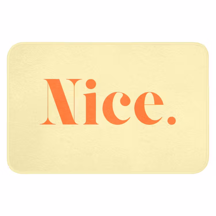 Nice - Oranje - Geel - Minimalistisch Badmat klein -3d