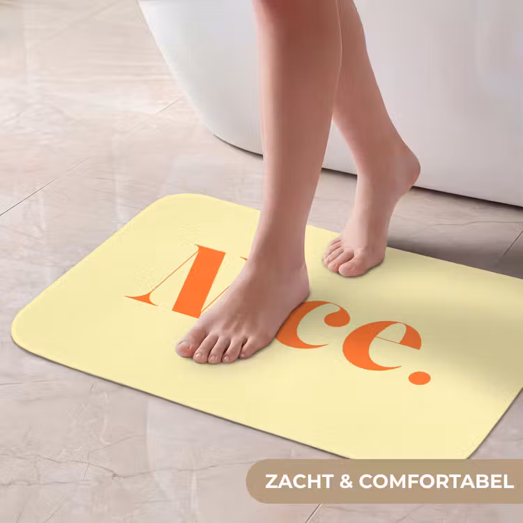Nice - Oranje - Geel - Minimalistisch Badmat klein -USP_ZachtNL