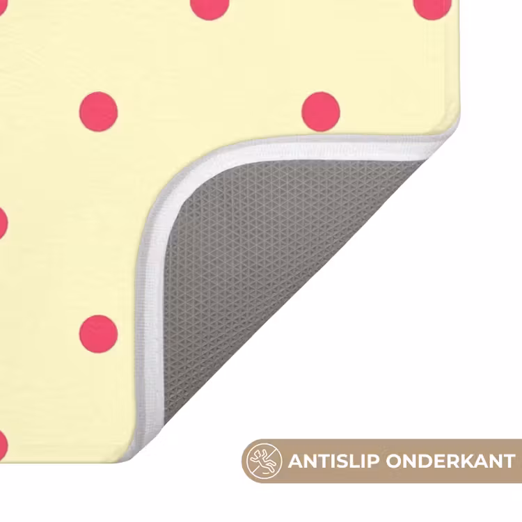 Nice - Stippen - Roze - Geel Badmat klein -USP_AntislipNL