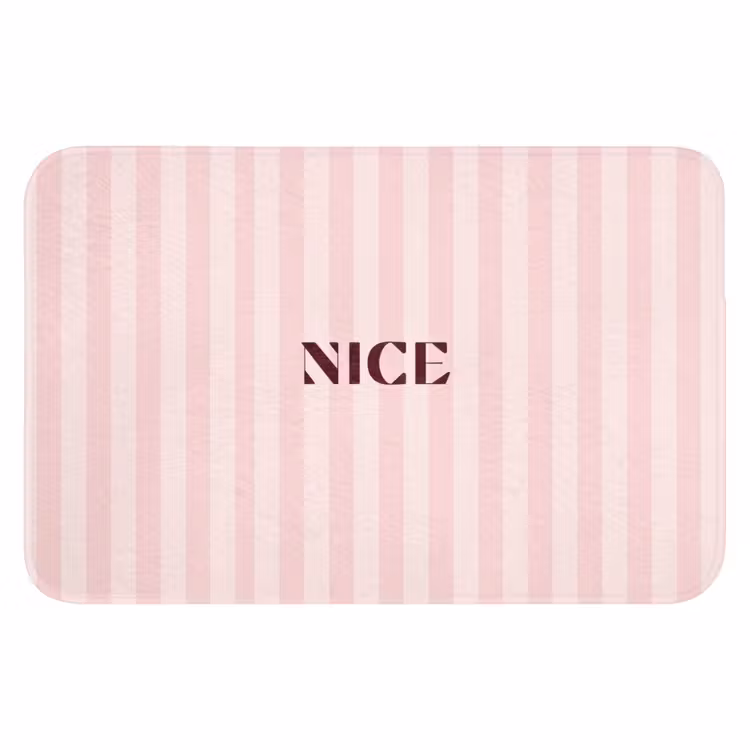 Nice - Strepen - Roze Badmat klein -3d