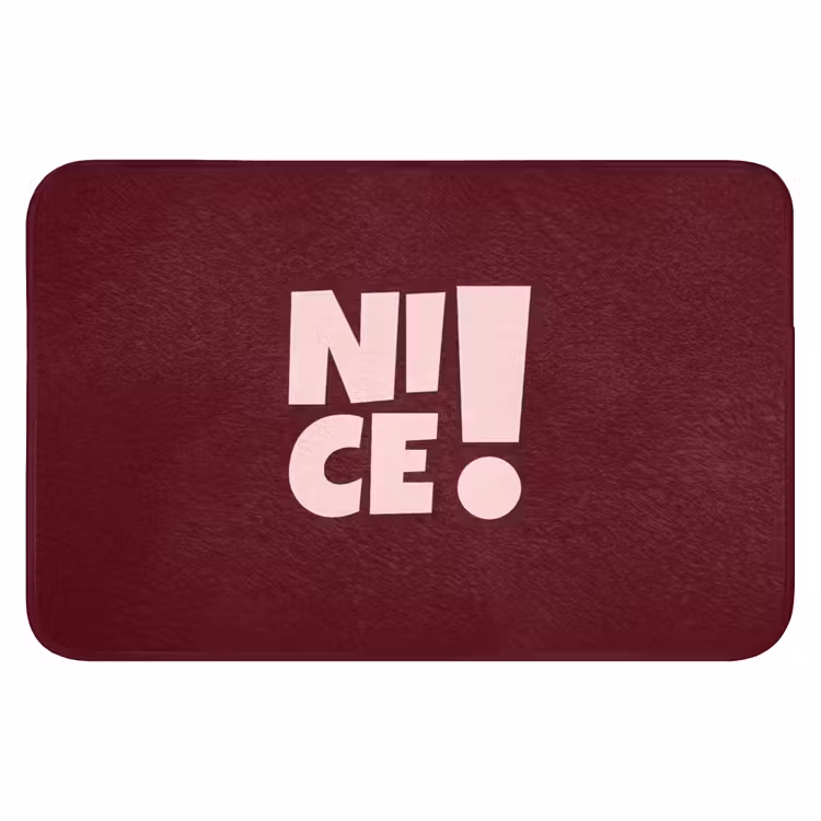 Nice - Uitroepteken - Rood Badmat klein -3d
