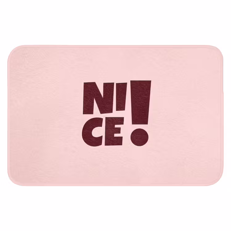 Nice - Uitroepteken - Roze Badmat klein -3d