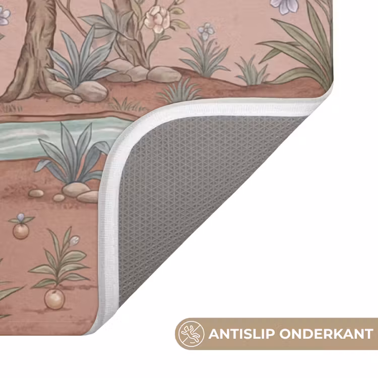 Nostalgisch - Reigers - Roze Badmat middel -USP_AntislipNL