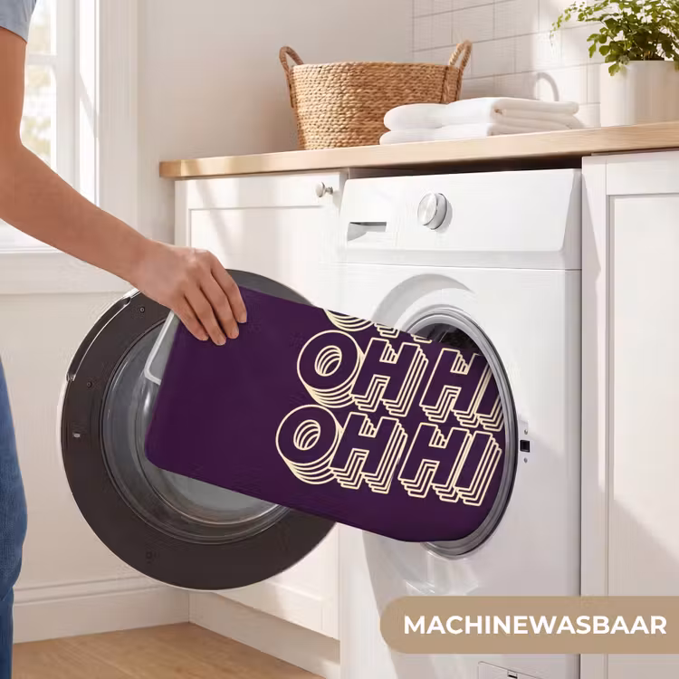 Oh hi - Paars - 3D Badmat klein -USP_WasbaarNL
