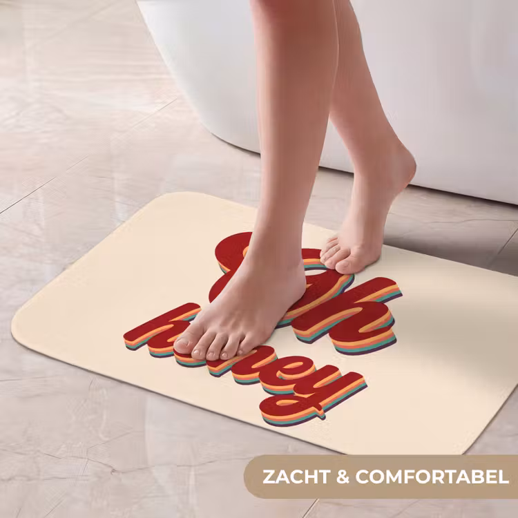 Oh honey - Rood - Schaduw Badmat klein -USP_ZachtNL