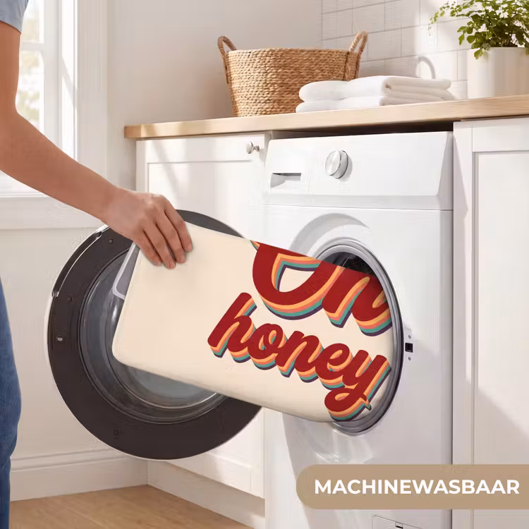 Oh honey - Rood - Schaduw Badmat klein -USP_WasbaarNL