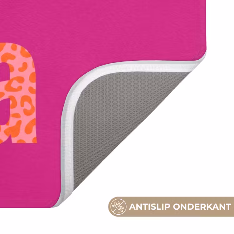 Oh la la - Luipaardprint - Roze Badmat klein -USP_AntislipNL