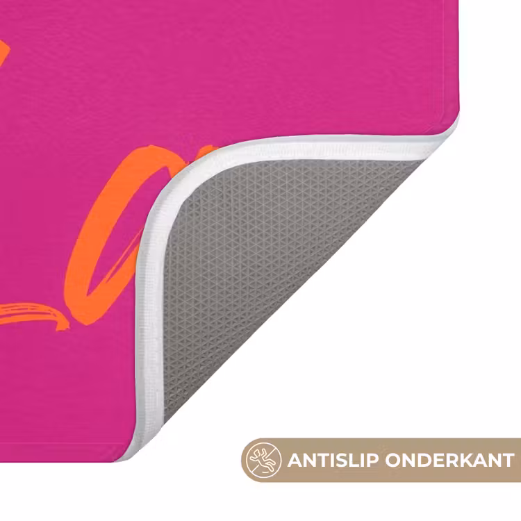Oh la la - Oranje - Roze Badmat klein -USP_AntislipNL