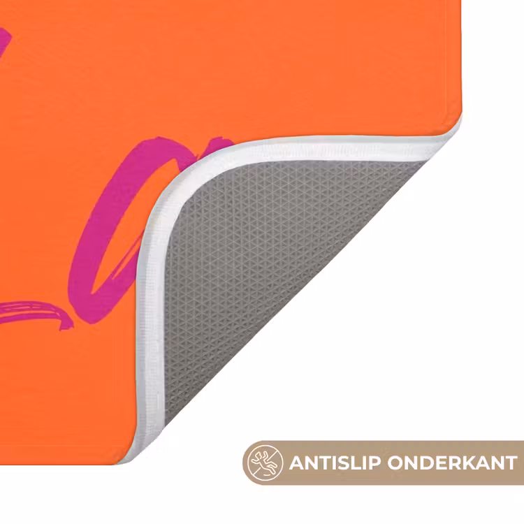 Oh la la - Oranje - Roze - Grafisch Badmat klein -USP_AntislipNL