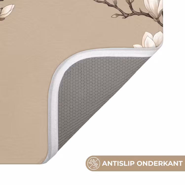 Oosters - Vogels - Beige Badmat klein -USP_AntislipNL