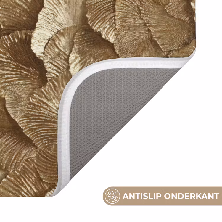 Organisch - Patroon - Bladeren - Goud Badmat klein 997 -USP_AntislipNL