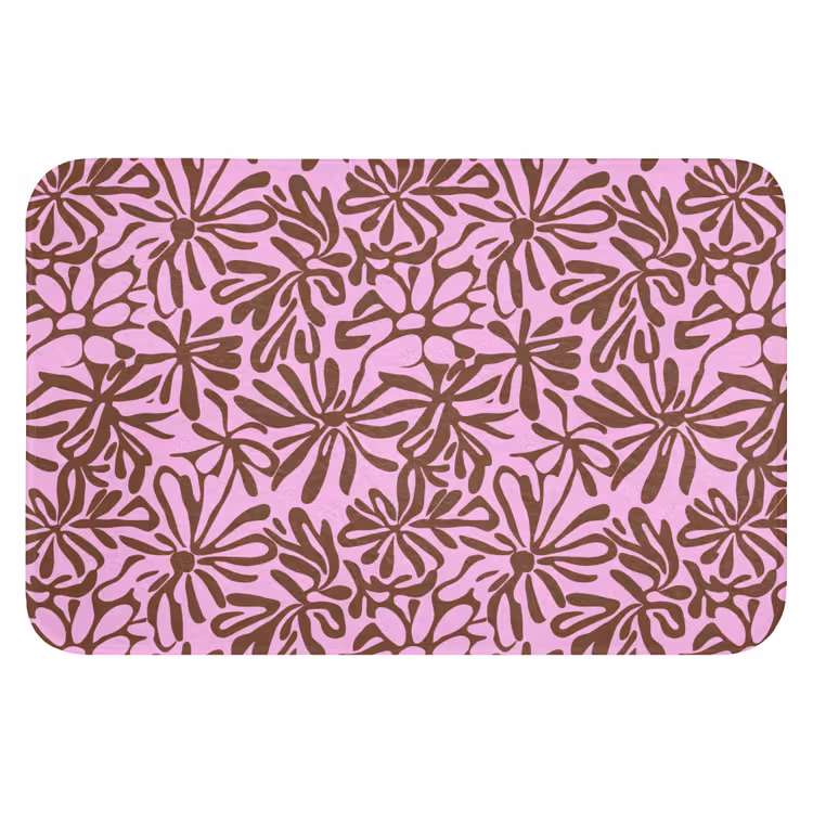 Organisch - Patroon - Roze Badmat klein 997 -3d