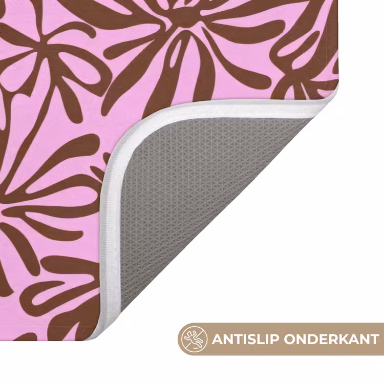 Organisch - Patroon - Roze Badmat klein 997 -USP_AntislipNL
