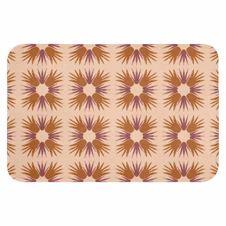 Ornament - Patroon - Oker Badmat klein 997 -3d