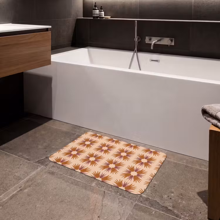 Ornament - Patroon - Oker Badmat klein 997 -sfeer3