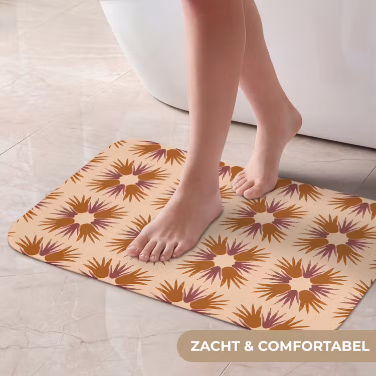 Ornament - Patroon - Oker Badmat klein 997 -USP_ZachtNL