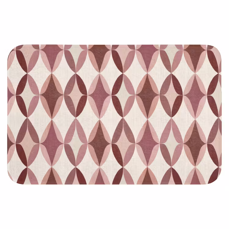 Ovaal - Textuur - Roze Badmat klein 997 -3d
