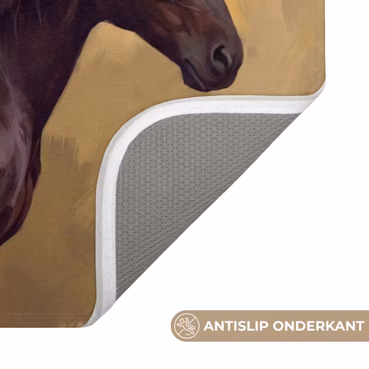 Paard - Klassiek - Oker Badmat klein -USP_AntislipNL