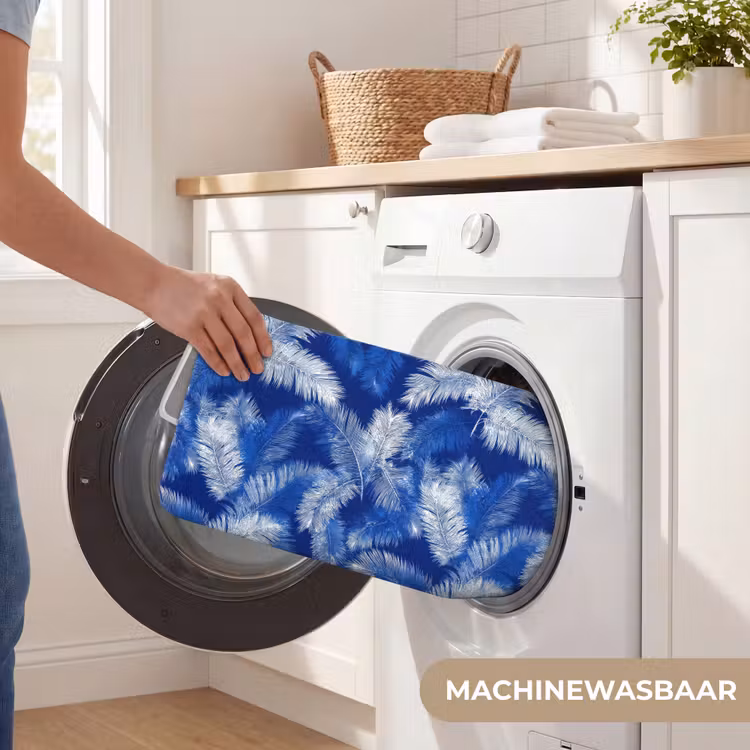 Palmblad - Patroon - Blauw Badmat klein 997 -USP_WasbaarNL