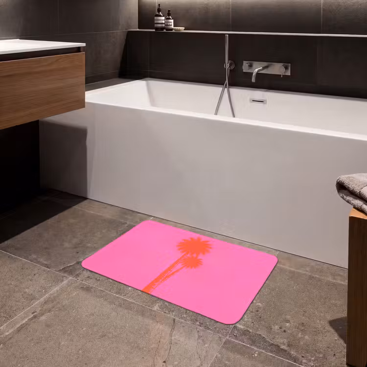 Palmbomen - Modern - Roze Badmat klein -sfeer3