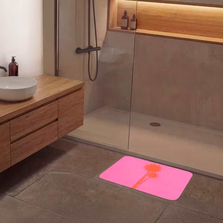 Palmbomen - Modern - Roze Badmat klein -sfeer2