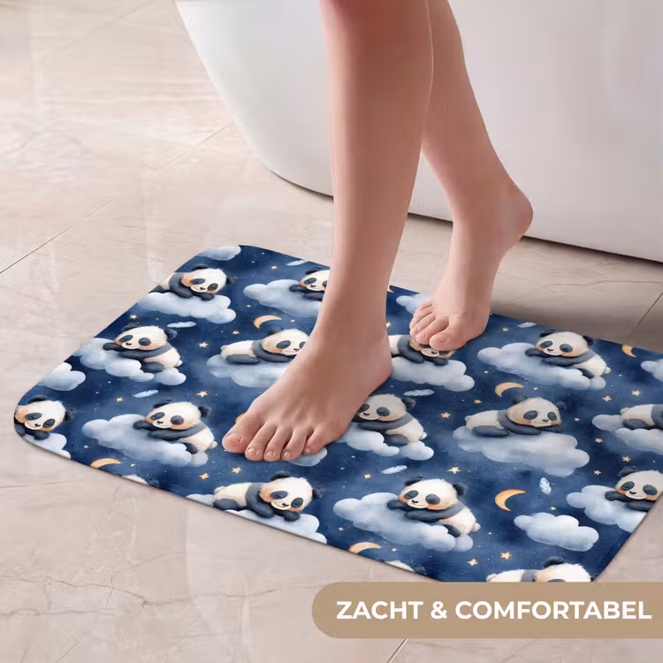 Panda's - Slapen - Blauw Badmat klein 997 -USP_ZachtNL