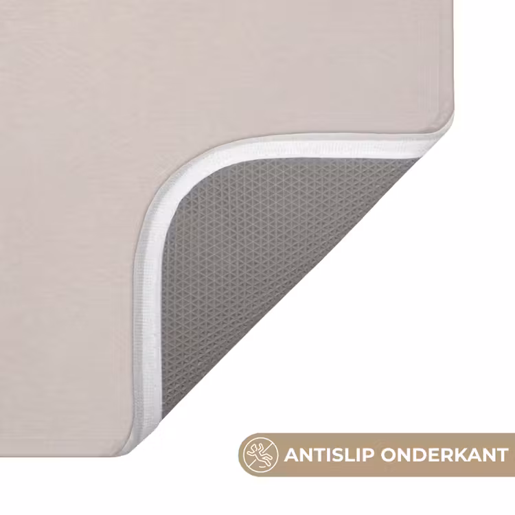 Papaverbollen - Droogbloemen - Minimalistisch - Beige - Rustig Badmat middel -USP_AntislipNL