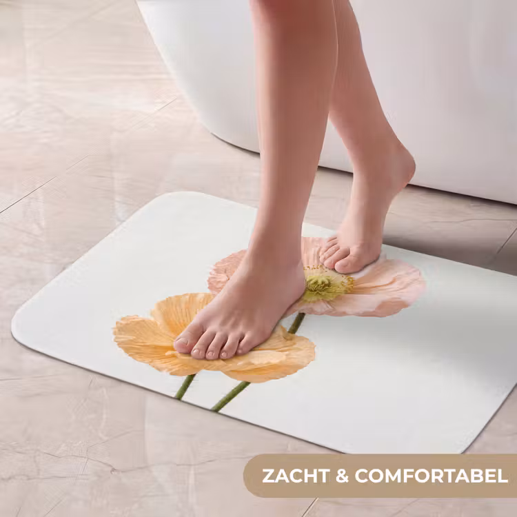 Papavers - Botanisch - Roze Badmat klein -USP_ZachtNL