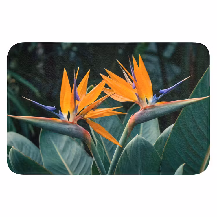 Paradijsvogel - Bloem - Exotisch Badmat klein -3d