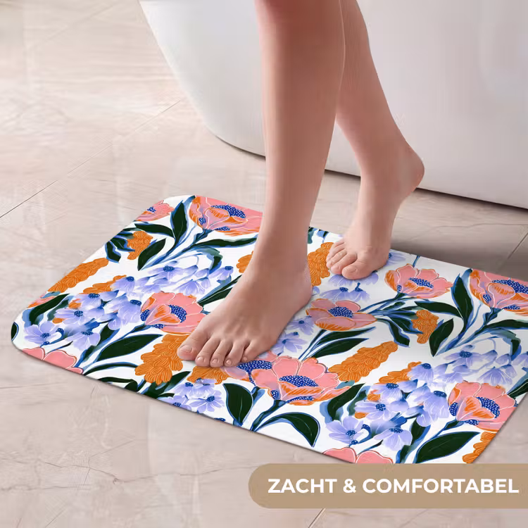 Patroon - Aquarel - Kleurrijk Badmat klein 997 -USP_ZachtNL