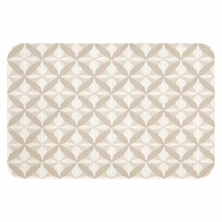 Patroon - Klassiek - Beige Badmat klein 997 -3d