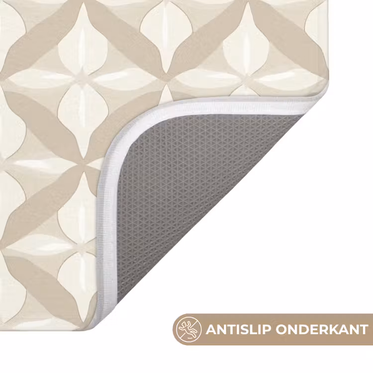 Patroon - Klassiek - Beige Badmat klein 997 -USP_AntislipNL